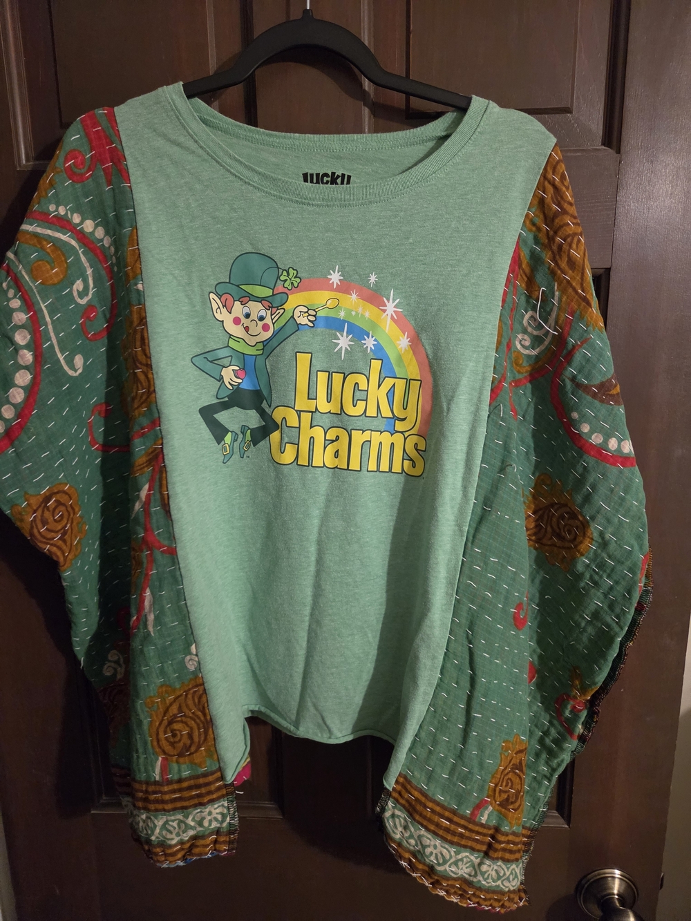 Kantha Poncho Style Pullover T Shirt